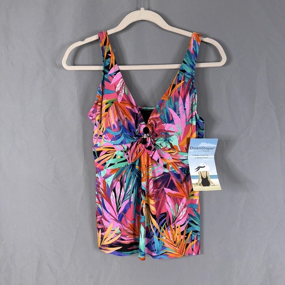 Miraclesuit Other - DreamShaper by Miraclesuit Tankini Top Size 12 Swim Tropical Beach Slimming NEW